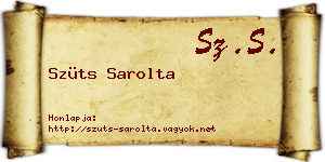 Szüts Sarolta névjegykártya