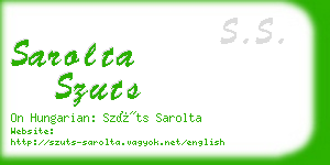 sarolta szuts business card